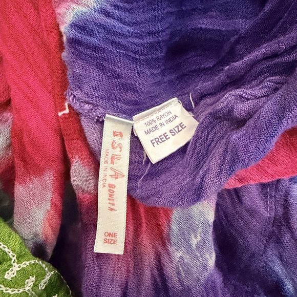 Isla bonita tie-dye summer dress tie-dye beach coverup in Pink - Picture 8 of 8